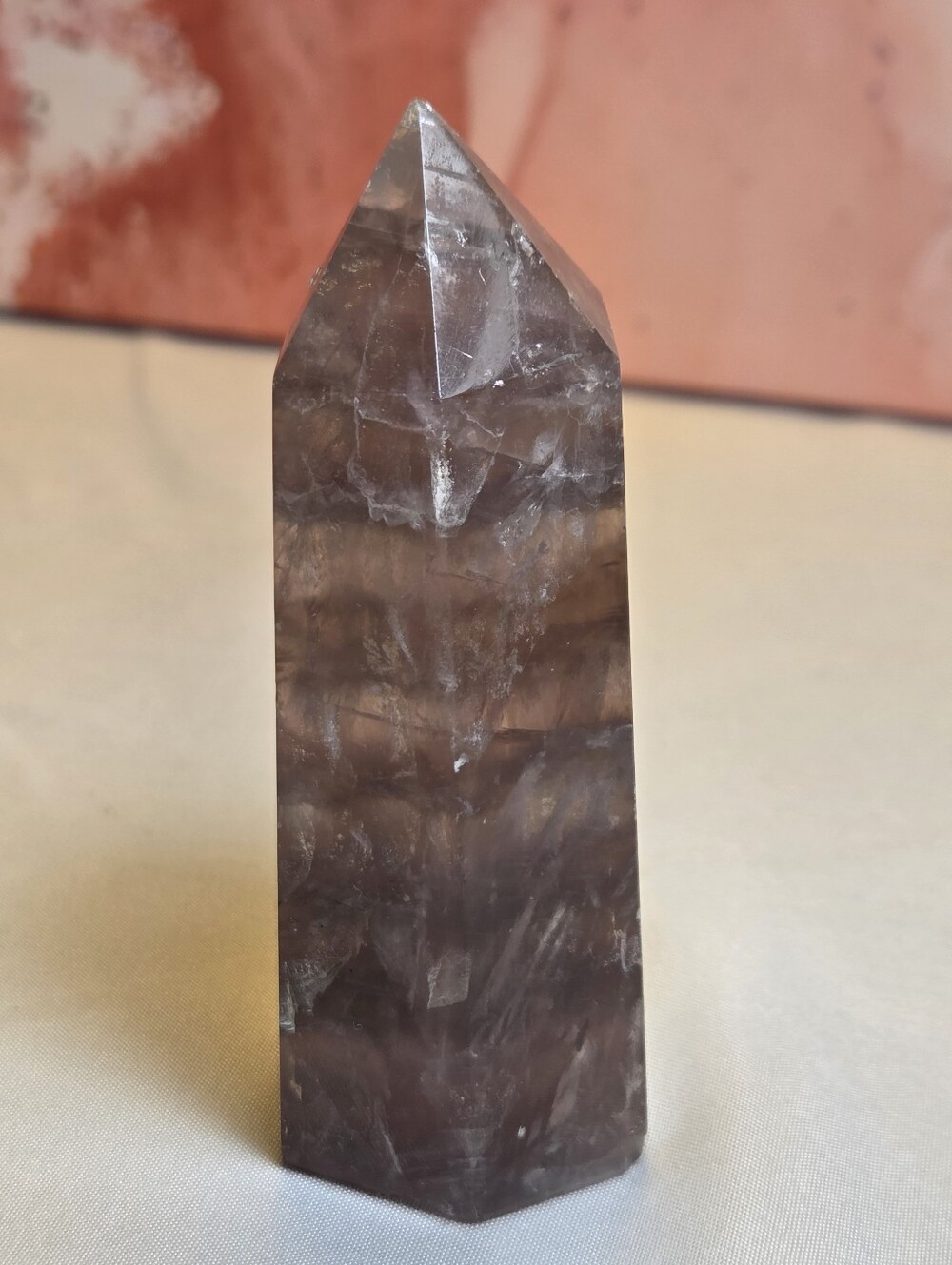 Smoky Quartz Crystal Point Tower - Home/Office Decor